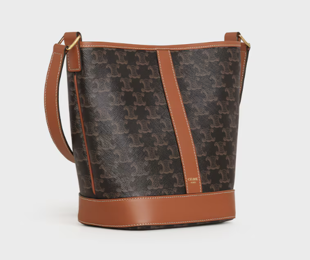 [정품][새제품] 26FW CELINE Small Bucket IN Triomphe Canvas and calfskin