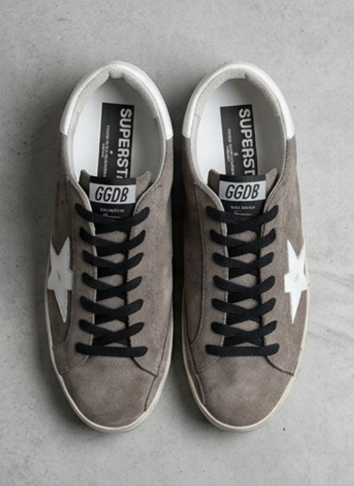 [Authentic][New] Golden Goose Superstar Mid Grey Suede White Star (G29MS590 A65 / EU 43 / 275 - 280mm)