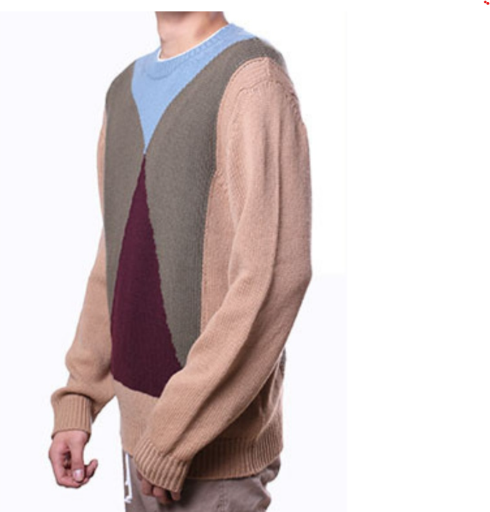 [正規品][新品] VALENTINO ジオメトリックカラーブロック カシミヤニットセーター A6262 U121 (サイズ S / 95)