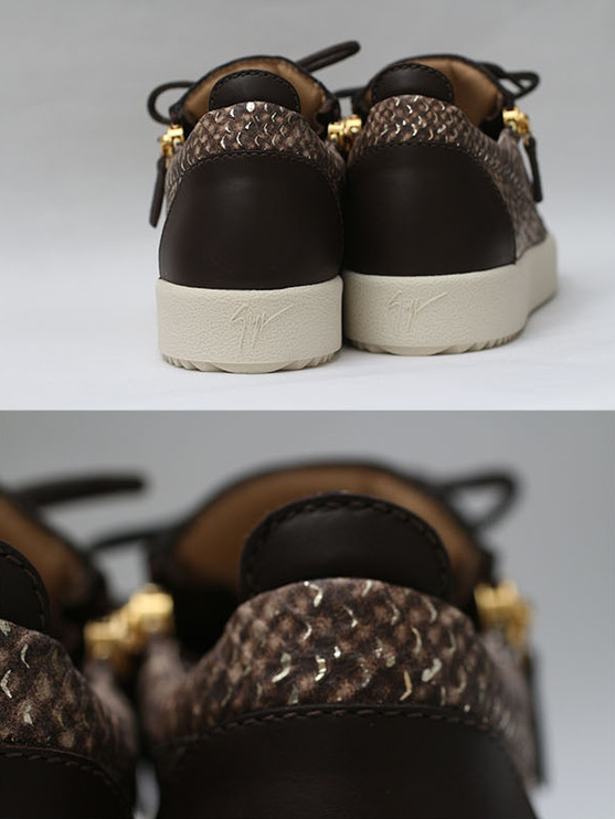 [정품][새상품] GIUSEPPE ZANOTTI RM6001 파이톤 레더 지퍼 여성 스니커즈 (사이즈 37 / 240mm)