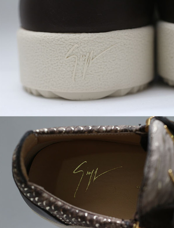 [정품][새상품] GIUSEPPE ZANOTTI RM6001 파이톤 레더 지퍼 여성 스니커즈 (사이즈 37 / 240mm)