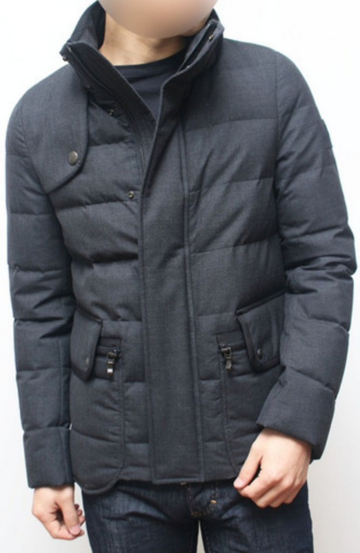 [정품][새상품] MONCLER GAMME BLEU 남성 울 다운 패딩 재킷 42391415893 63331 차콜 (사이즈 1 / S / 95)