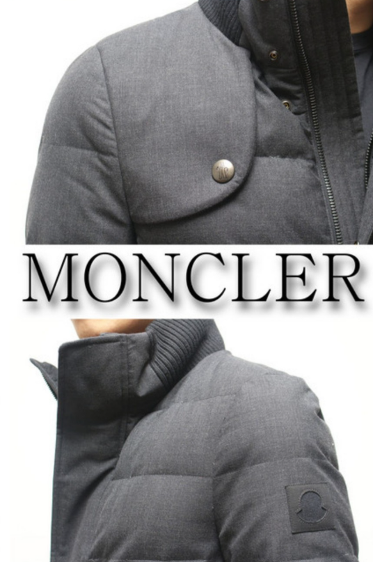 [정품][새상품] MONCLER GAMME BLEU 남성 울 다운 패딩 재킷 42391415893 63331 차콜 (사이즈 1 / S / 95)