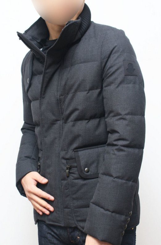 [정품][새상품] MONCLER GAMME BLEU 남성 울 다운 패딩 재킷 42391415893 63331 차콜 (사이즈 1 / S / 95)
