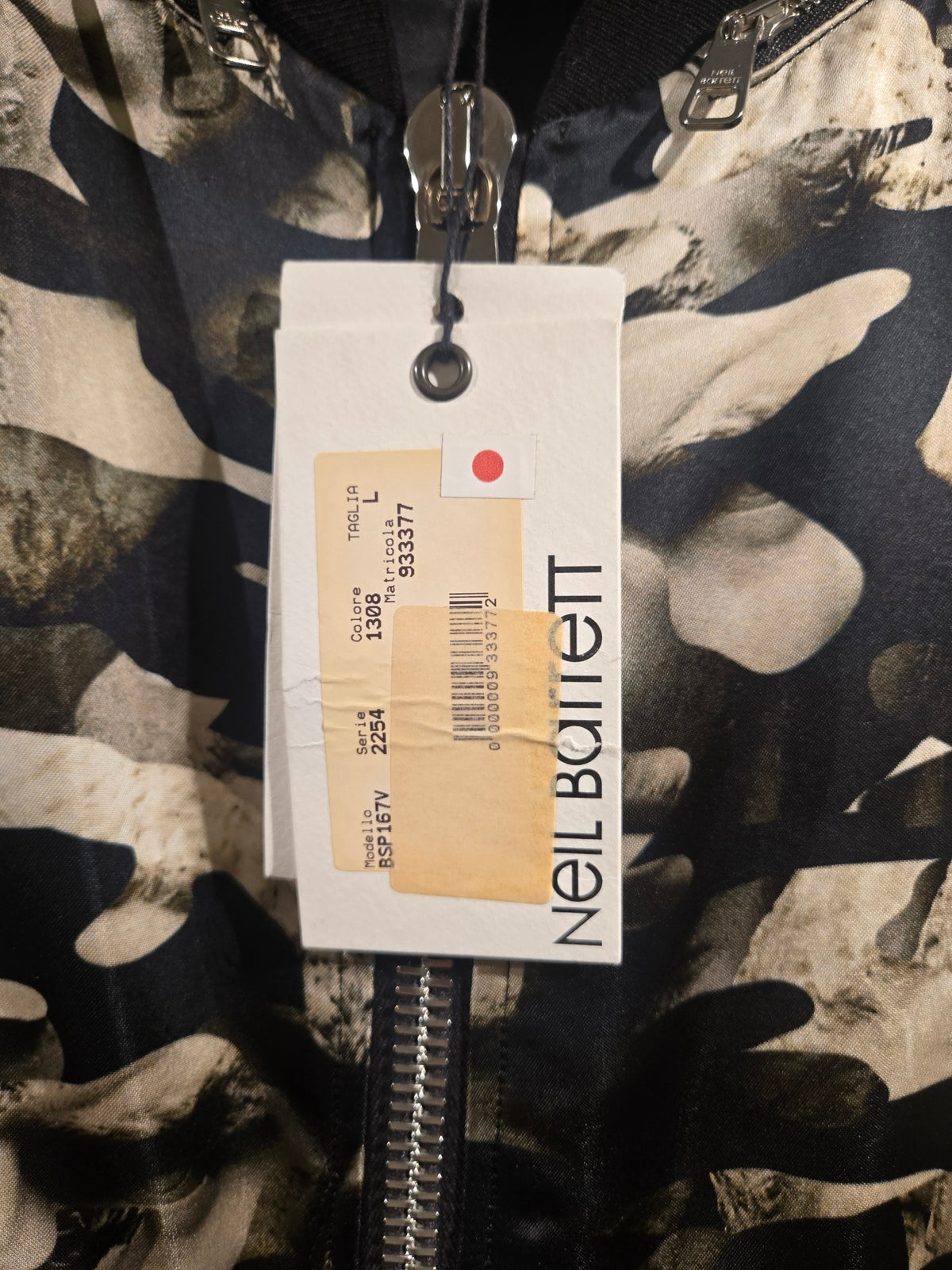 [正規品][新品] NEIL BARRETT ニールバレット BSP167V 1308 メンズ カモフラージュプリント フルジップ ボンバージャケット サイズ L