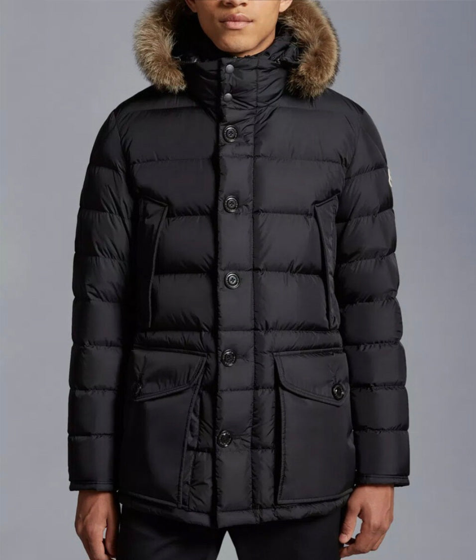 [정품][새상품] MONCLER 클루니 퍼 후드 남성 구스다운 패딩 네이비 1B52502 68352 742 사이즈 3(L)