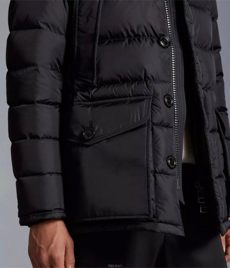 [정품][새상품] MONCLER 클루니 퍼 후드 남성 구스다운 패딩 네이비 1B52502 68352 742 사이즈 3(L)