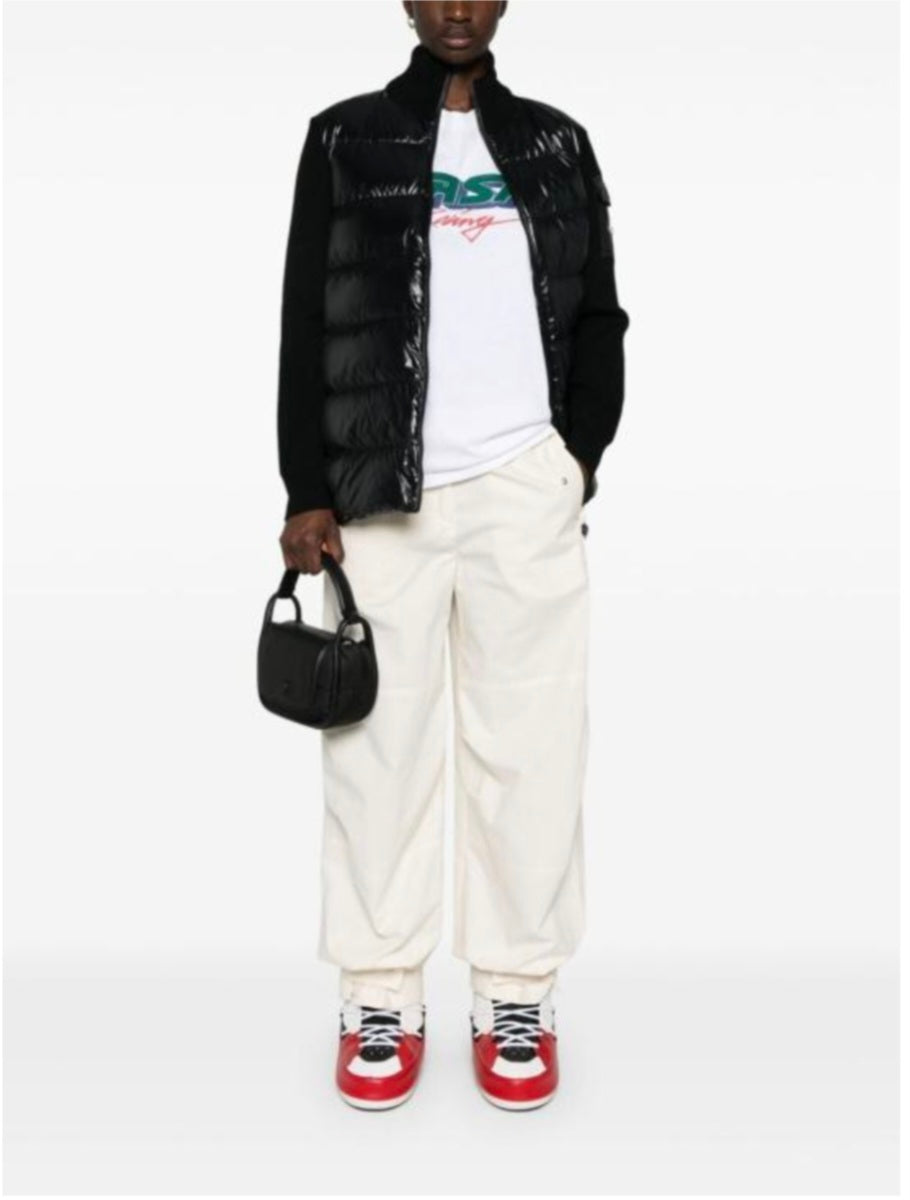 [정품][새상품] MONCLER 여성 니트 패딩 가디건 블랙 로고패치 9B00013 M1131 999 (사이즈 L)