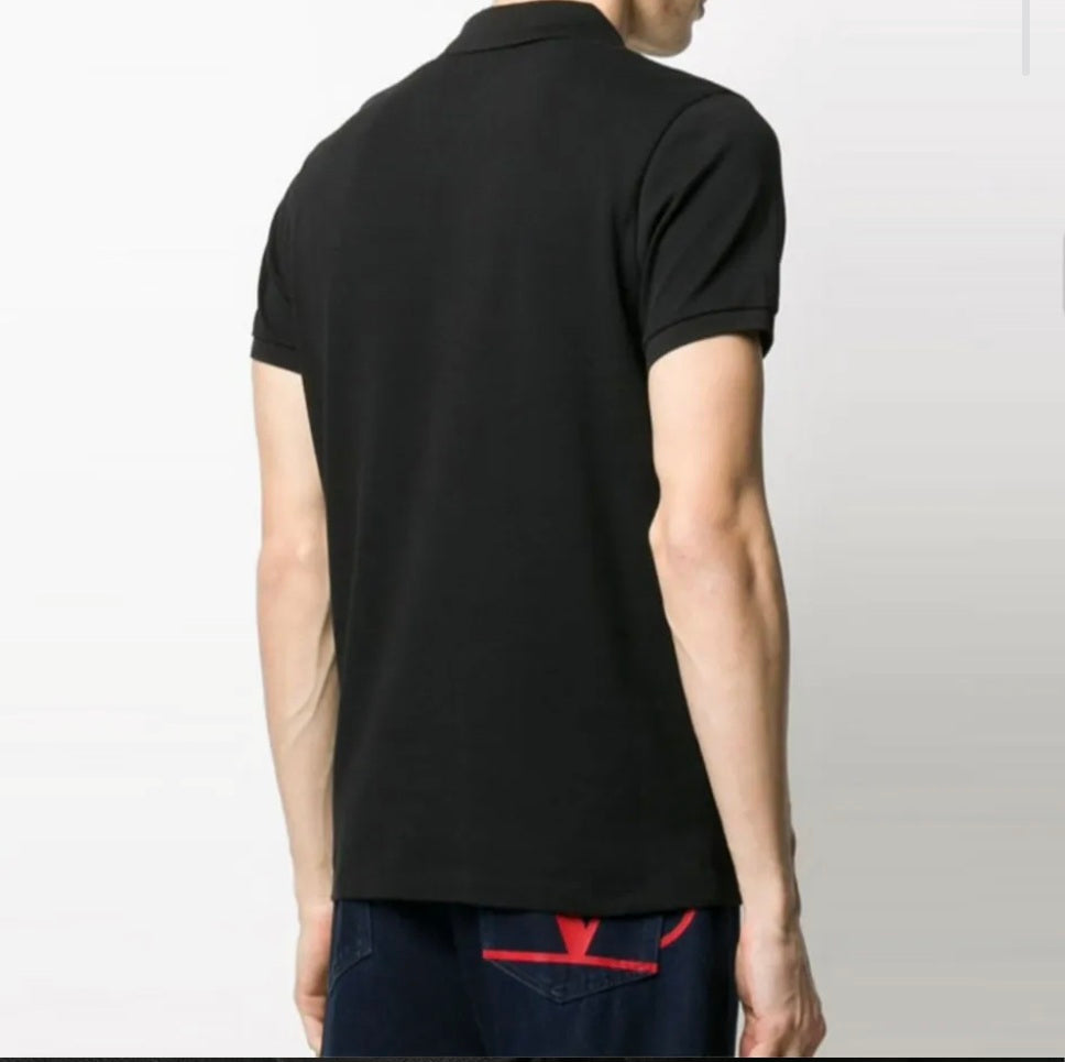 [正規品][新品] 21SS MONCLER メンズ隠しロゴディテール半袖ポロシャツ ブラック 8A705 10 84556 999 (サイズS)