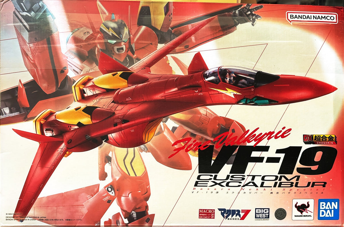[Authentic][Brand New Sealed] Bandai DX Chogokin Macross 7 VF-19 Kai Excalibur Nekki Basara Special 235mm